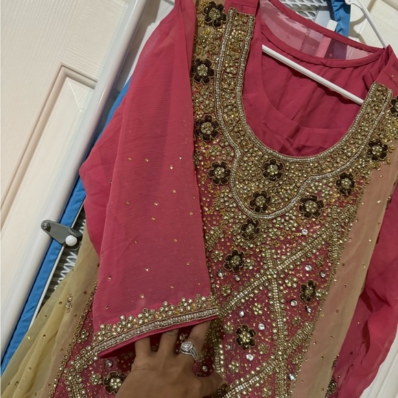 Bridal style heavy Eid dress Pakistani indian wedding maxi - Picture 6 of 8